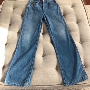 J Crew Point Sur Denim Button Fly High Rise Flare